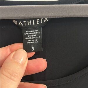 Athleta Classic Black Midi Dress